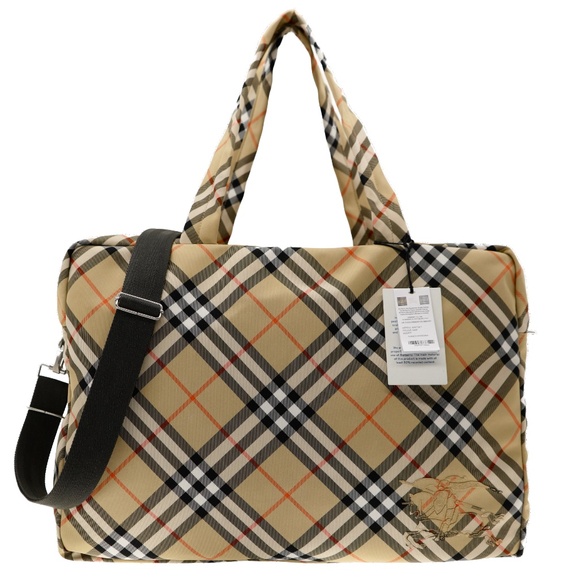 Burberry Classics Weekender Duffle Bag Large Check Canvas New - Picture 5 of 10